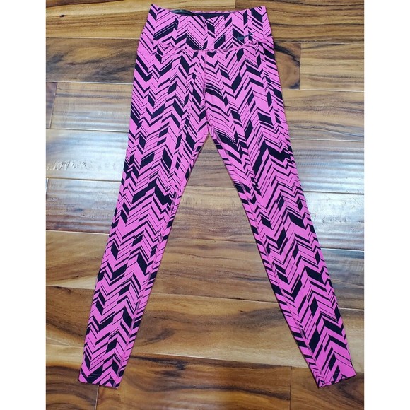 Nike Dry Fit Pink Leggings Size XS Womens Exercise Pants High Waist Pocket - Picture 1 of 7